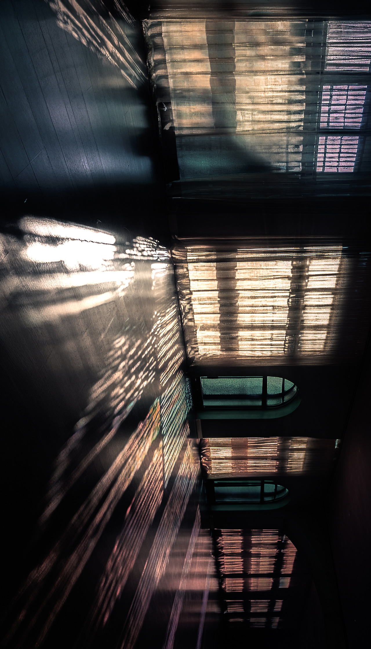 Firefly indoor scene casting intricate patterns of light and shadow across the room. reflections 328-3.jpg