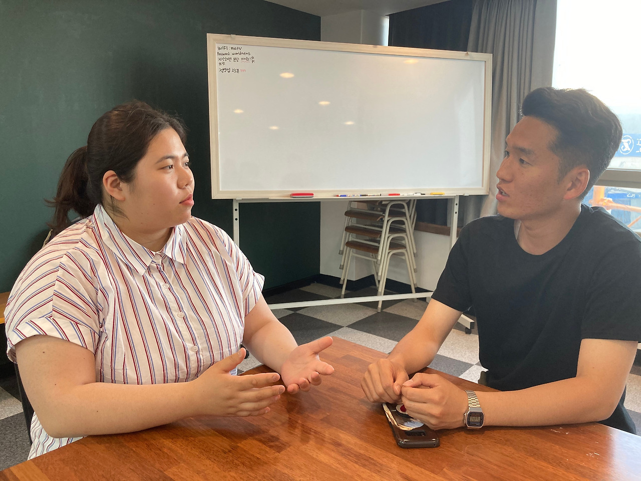 9. 단비뉴스 김지연 PD(왼쪽)와 홍석희 기자(오른쪽) (사진 정현환).jpg