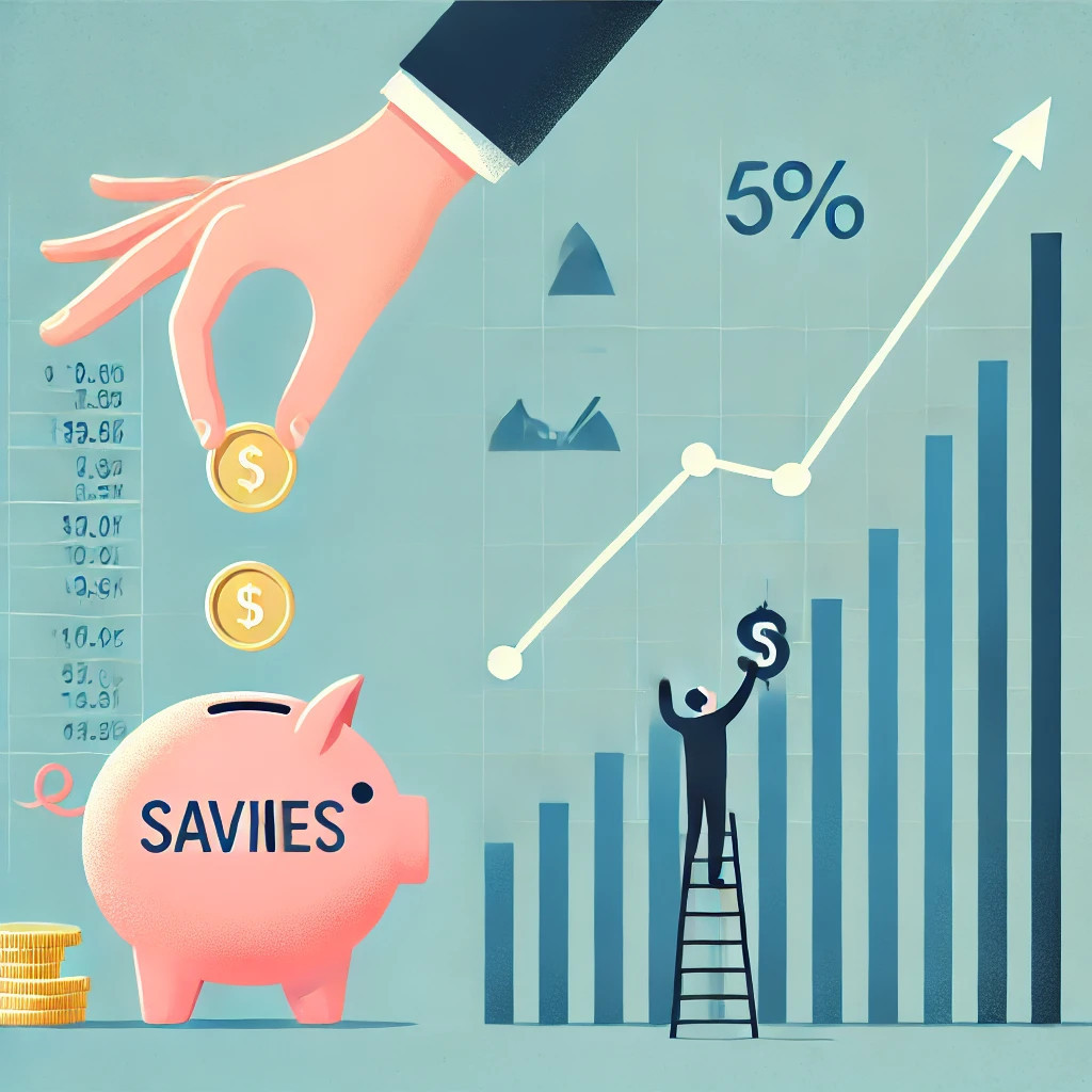 수정됨_DALL·E 2024-08-28 14.19.14 - An image illustrating the concept that saving is the foundation of stock investing. The image shows a person placing coins into a piggy bank on one si.jpg