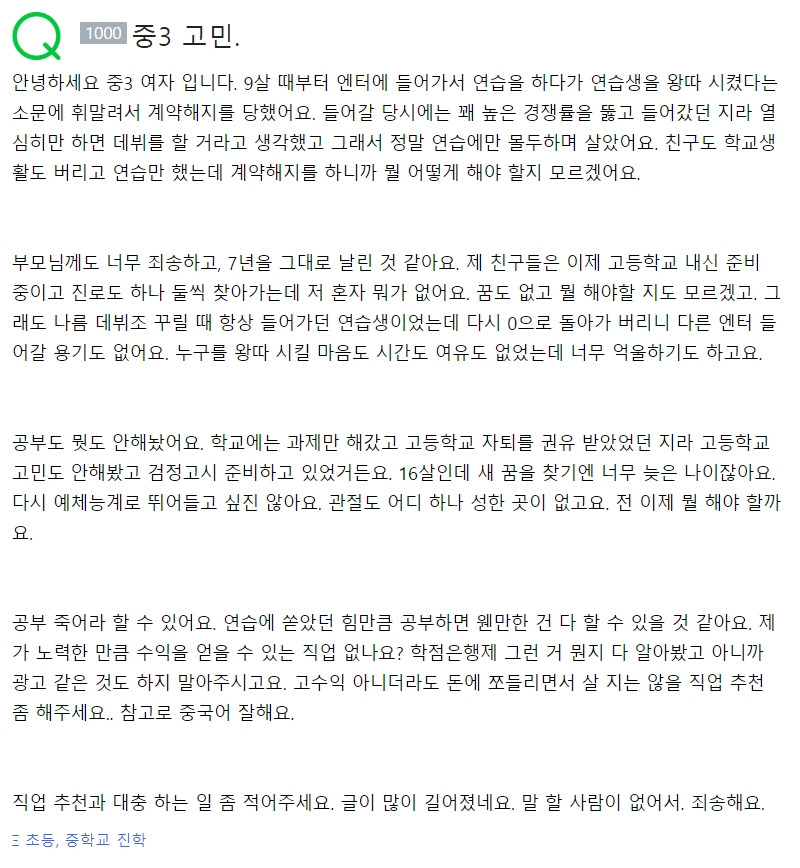 20201121공부자극 연습생 실패 자퇴 미술 예능 예술.jpg