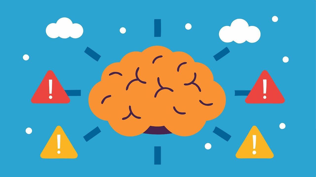 brain-with-warning-signs-a-cartoonish-brain-surrounded-by-warning-signs-like-overloaded-and-too-many-choices-to-visually-represent-mental-fatigue-vector.jpg