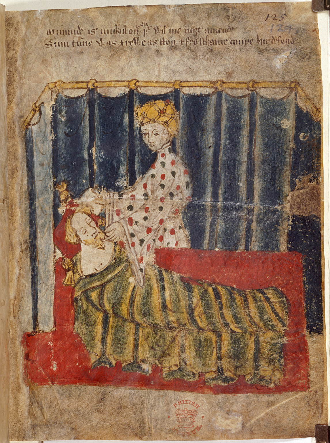 Green_Knight's_wife_and_Gawain_-_Sir_Gawain_and_the_Green_Knight_(c.1400-1410),_f.129_-_BL_Cotton_MS_Nero_A_X.jpg