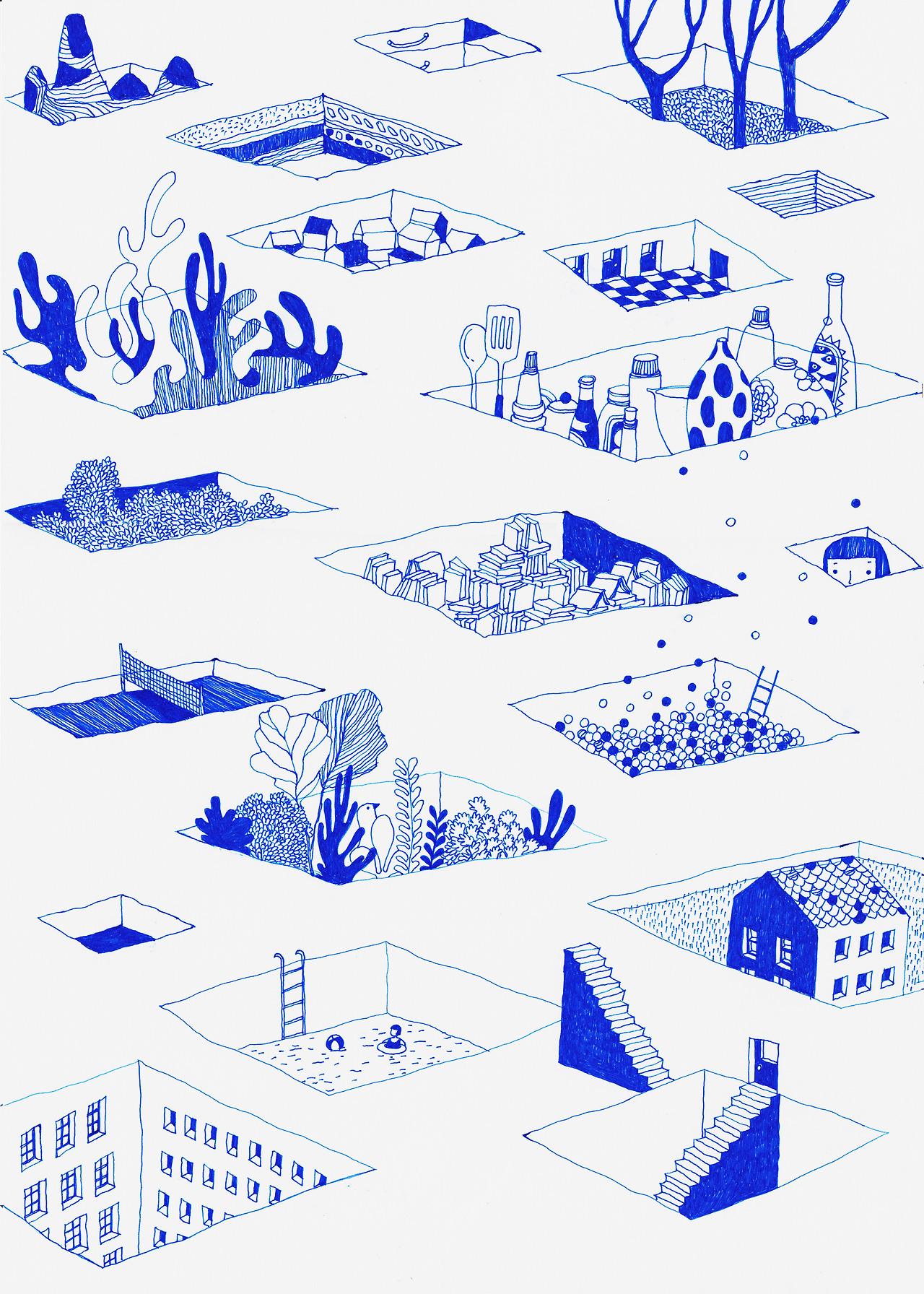 파란펜드로잉 -- 각자의 공간.jpg