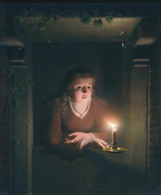 Johannes Rosierse_A Young Girl By Candlelight.jpg