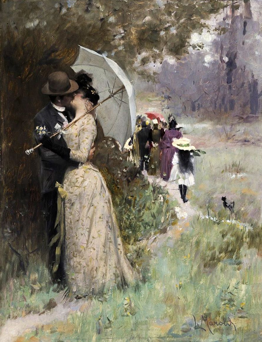 Luděk Marold_A  Kiss under the Parasol_1895,.jpg