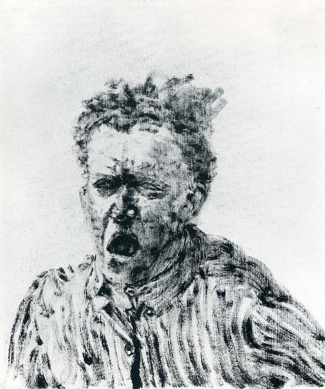 Avigdor_Arikha_ Self-portrait, Shouting One Morning..jpg