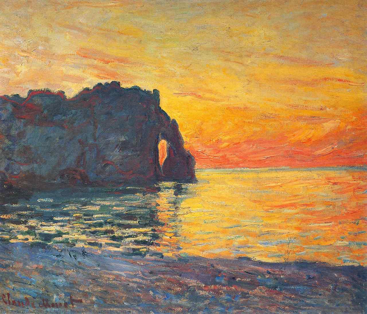 Claude Monet_ETRETAT CLIFF OF D`AVAL SUNSET.jpg