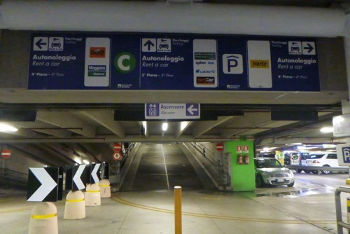 Rome, Italy - driving to fiumicino C car park level - Rome Fiumicino Airport car hire.jpg