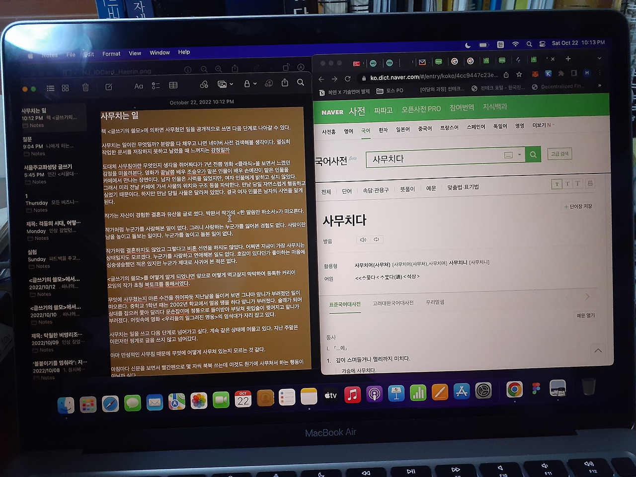 사무치는 일 쓰고 사전 찾기.jpg