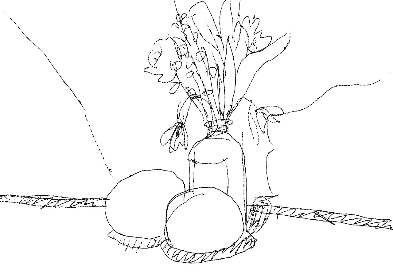 토마토 두 개와 가짜 꽃 ver2-스케치.jpg
