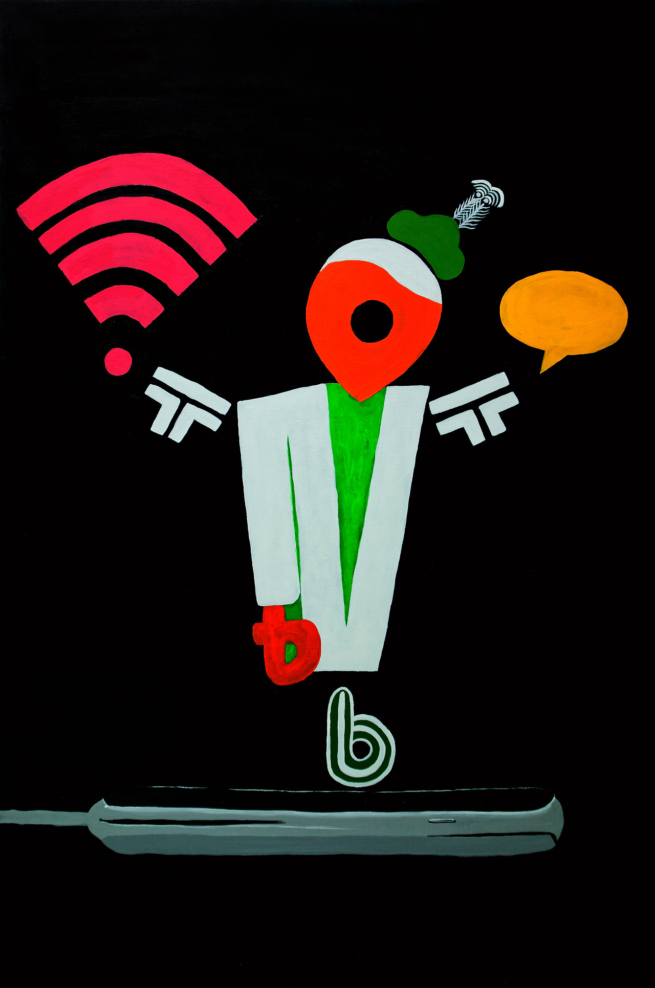 초연결인간3, 2020, Acrylic on canvas, 90.9×60.6cm.jpg