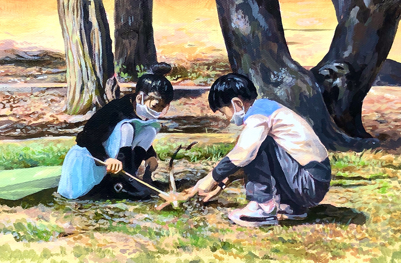 오늘날의 첫사랑 , 25.7x17.5cm , 캔버스에 아크릴.jpg