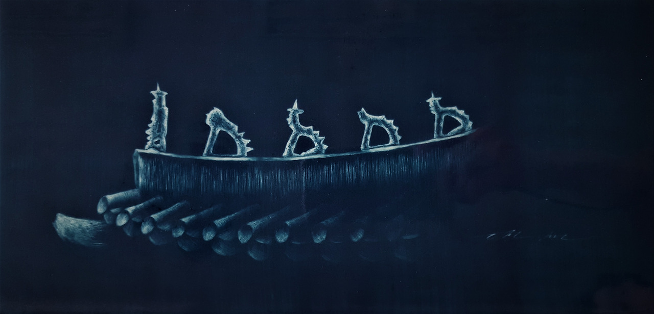 [최원선]짙은항해_(경복궁_잡상_ Green)_16x32cm_백자도판_1240℃ 산화소성_2021_250,000원.jpg