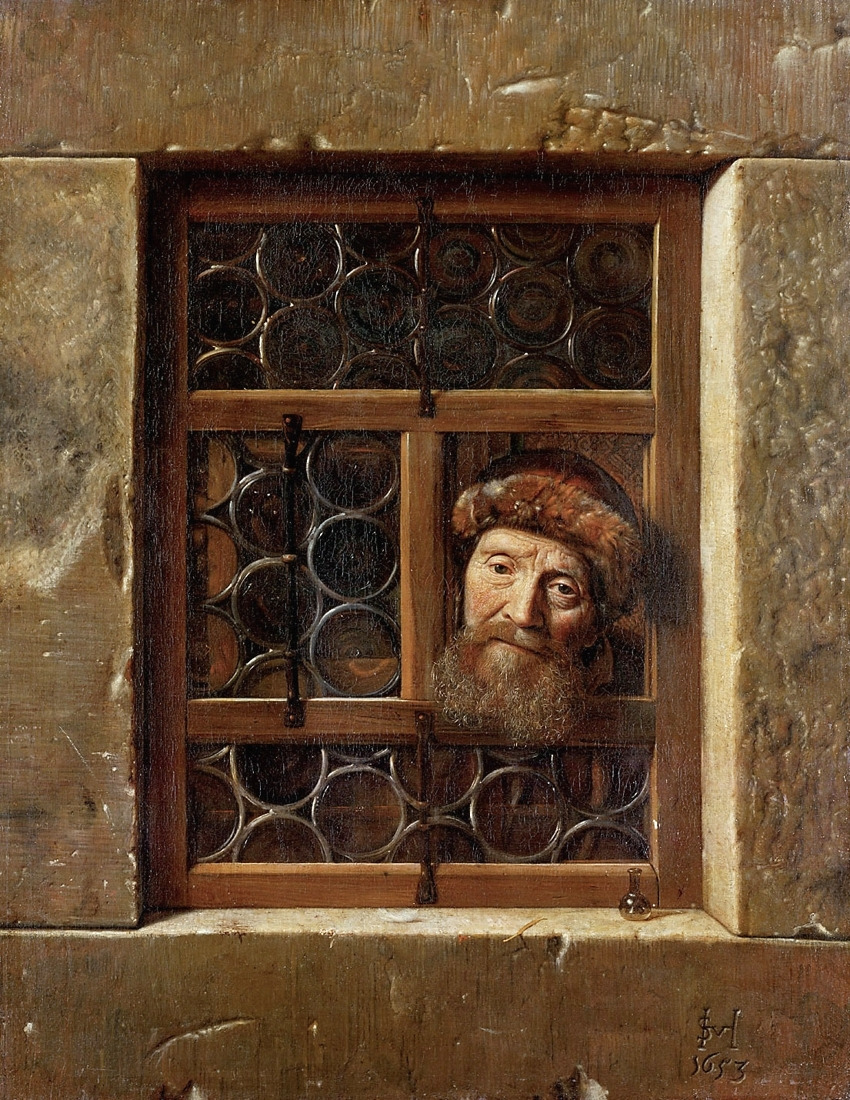 47-Hoogstraten's Man at a Window, 1653 (Kunsthistorisches Museum, Vienna).jpg