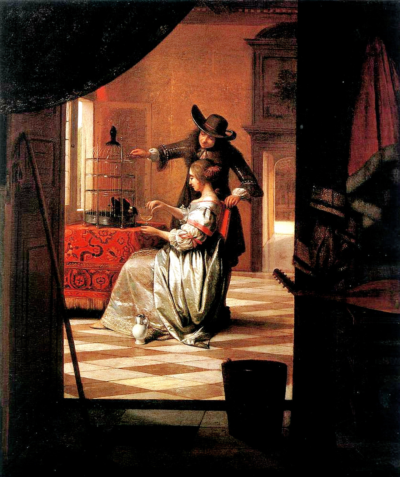 Couple with Parrot (1668)Wallraf-Richartz Museum, Köln.jpg