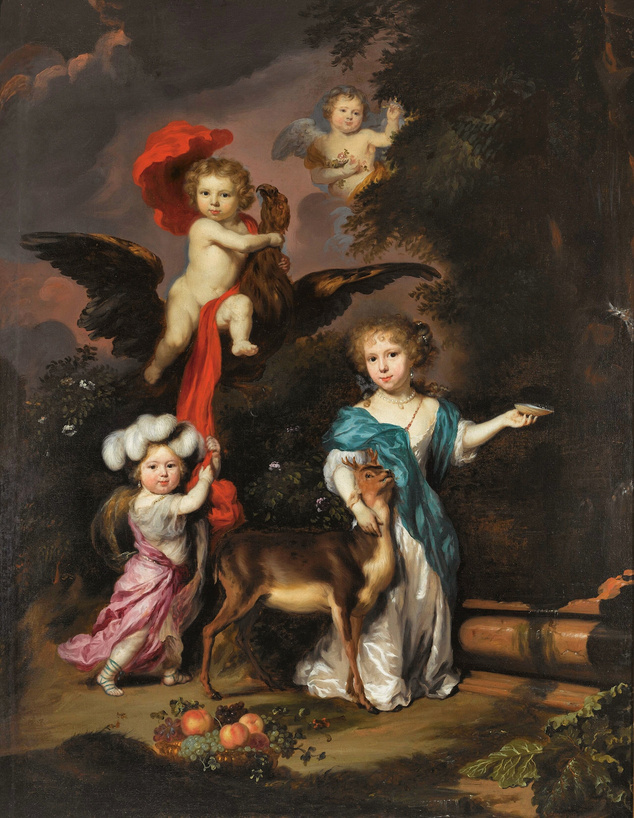 1673-Four_Children_as_Ceres_Ganymede_Cherub_and_Diana.jpg