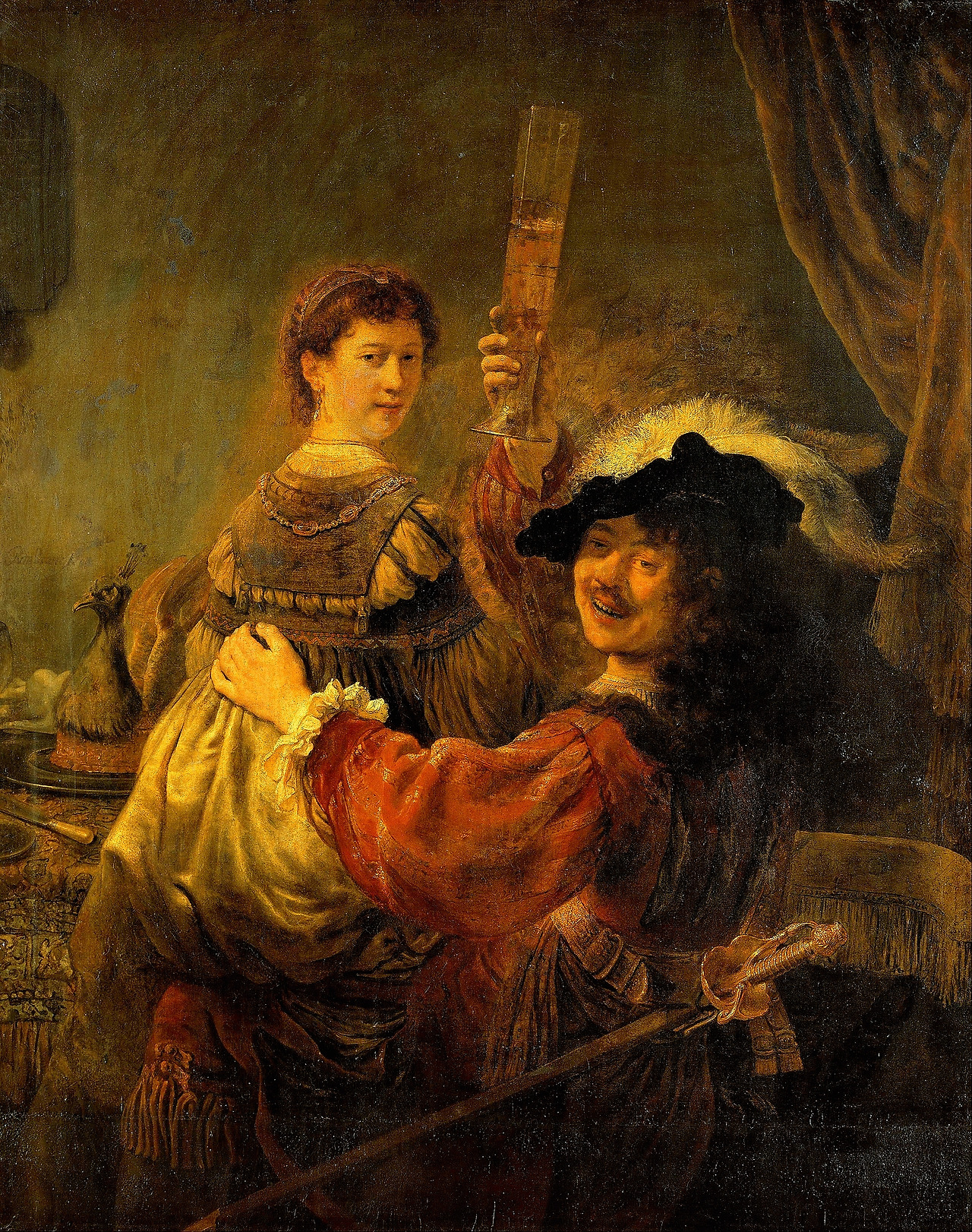 Saskia 1635 in_the_Scene_of_the_Prodigal_Son-with Rembrandt.jpg