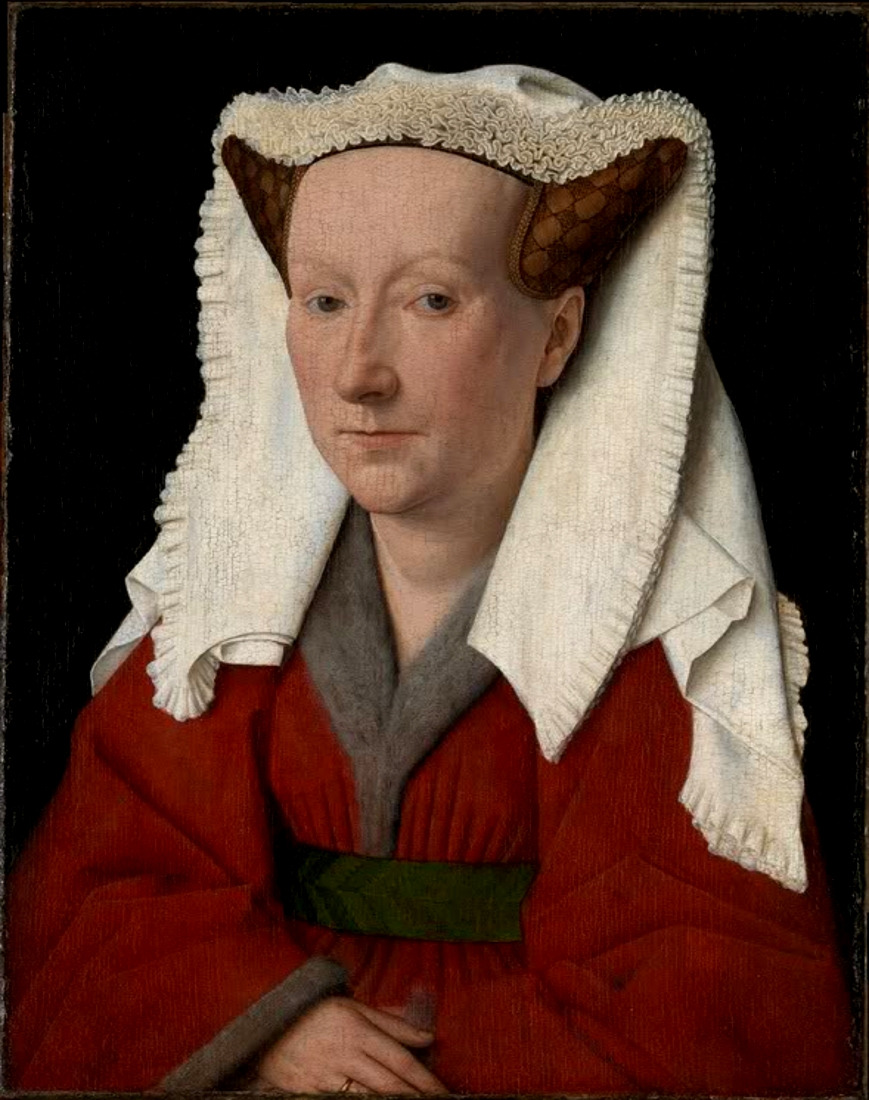 Portrait of Margaret van Eyck, Groeningemuseum, Bruges, 1439.jpg