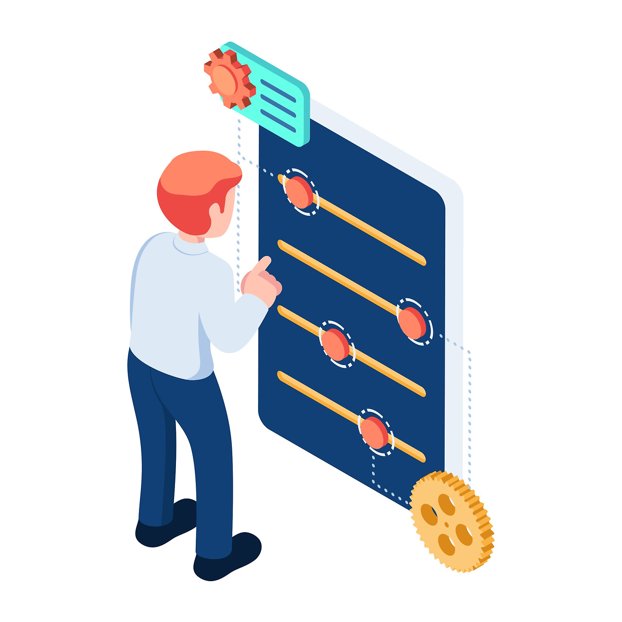 Isometric Businessman with Business Adjustment Panel.jpg