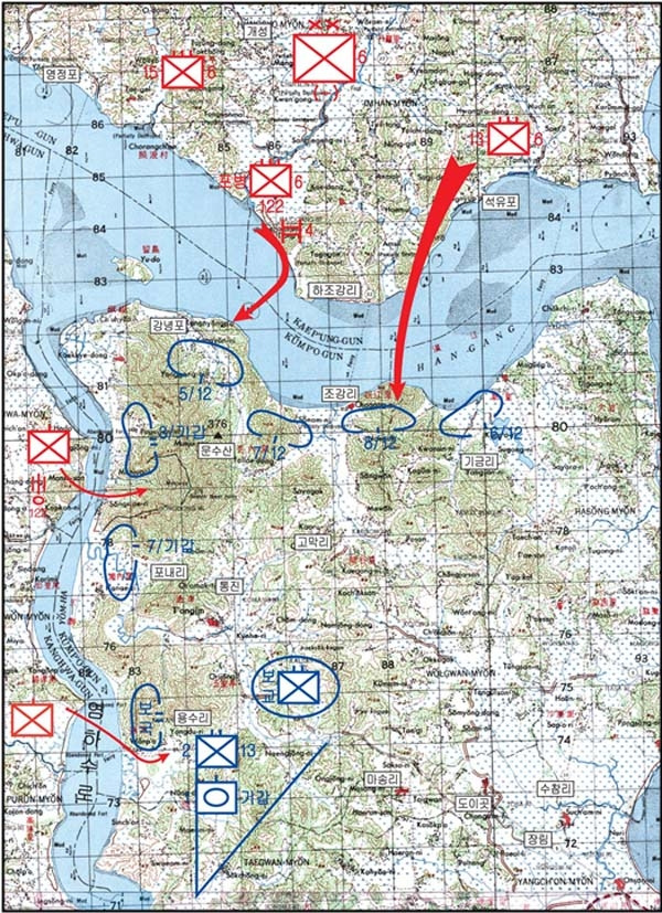 김포지구 전투사령부와 북한군 도하 경로.jpg