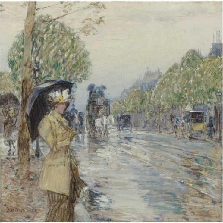 하삼,_1893년._Rainy_Day_On_the_Avenue__캔버스에_유채,_40.6_x_45.7_cm._출처_Sotheby's.jpg