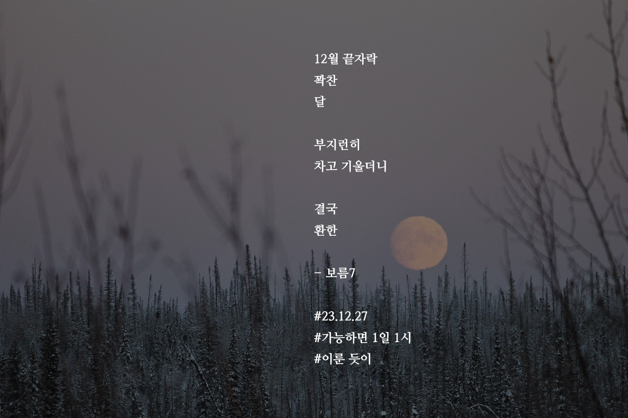 [가능하면 1일 1시] 보름7