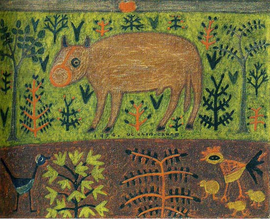 (2) 7 장욱진-소 캔버스에 유채,  1954.jpg