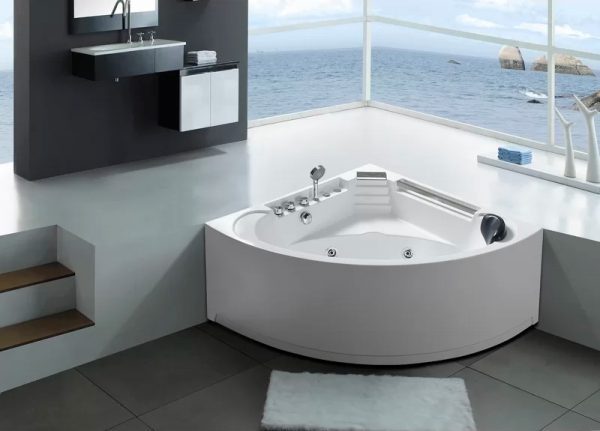 minimalist-corner-tub-with-jets-handheld-shower-backrest-built-in-waterfall-and-towel-bar-600x431.jpg