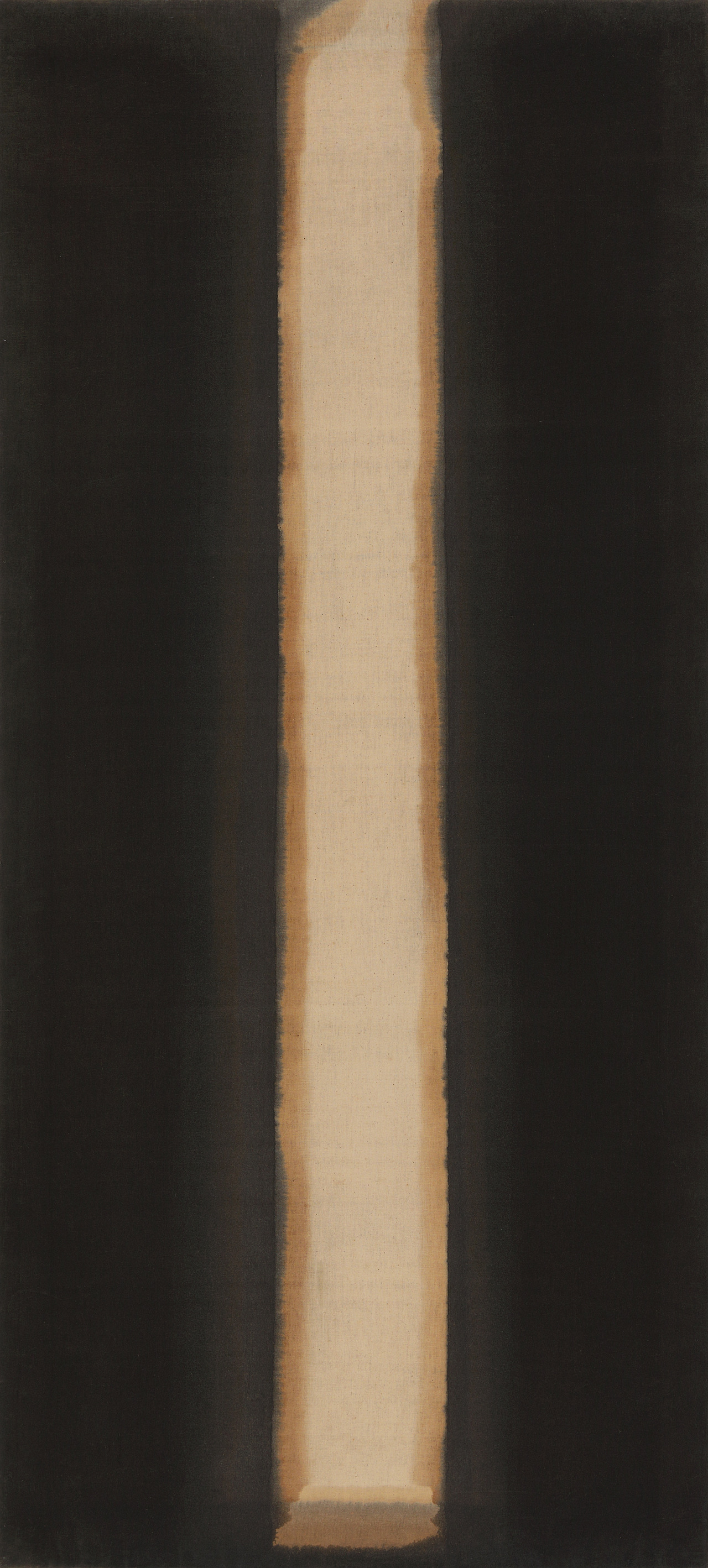 6. YHK. Umber-Blue '77-#25, 1977, Oil on linen, 220.5x100cm.jpg