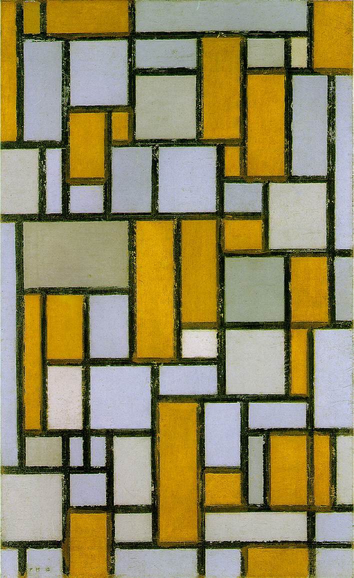 Mondrian Composition with Gray and Light Brown, 1918, 80.2x4.jpg