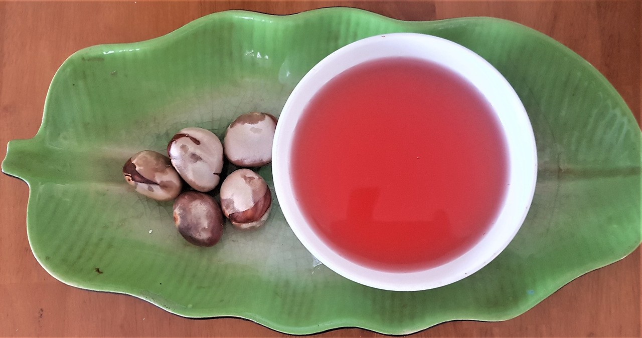 4.삶은 씨와 빨간 색이 우러난 물.jpg