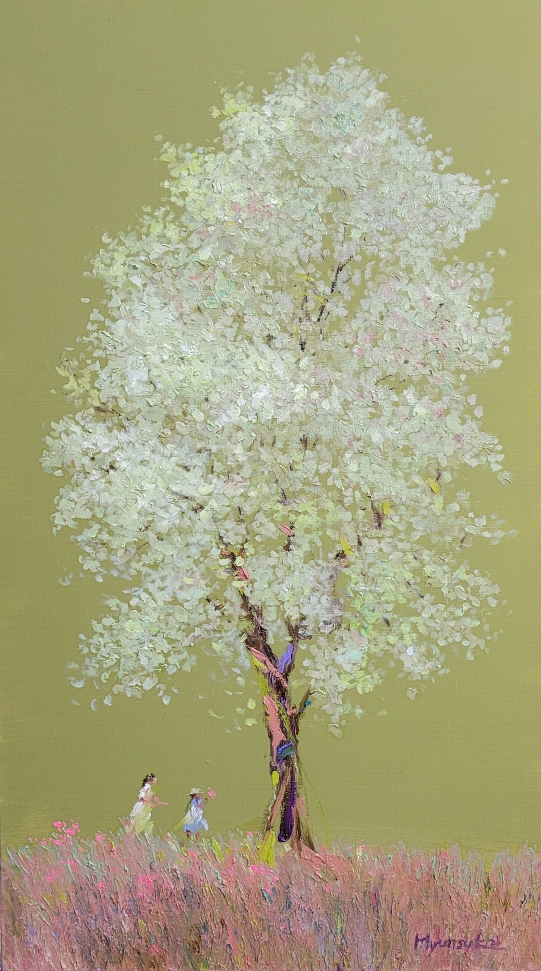 앙카라1. 25m  Walking with a daughter 80.3 53.0 oil on canvas 2021.jpg