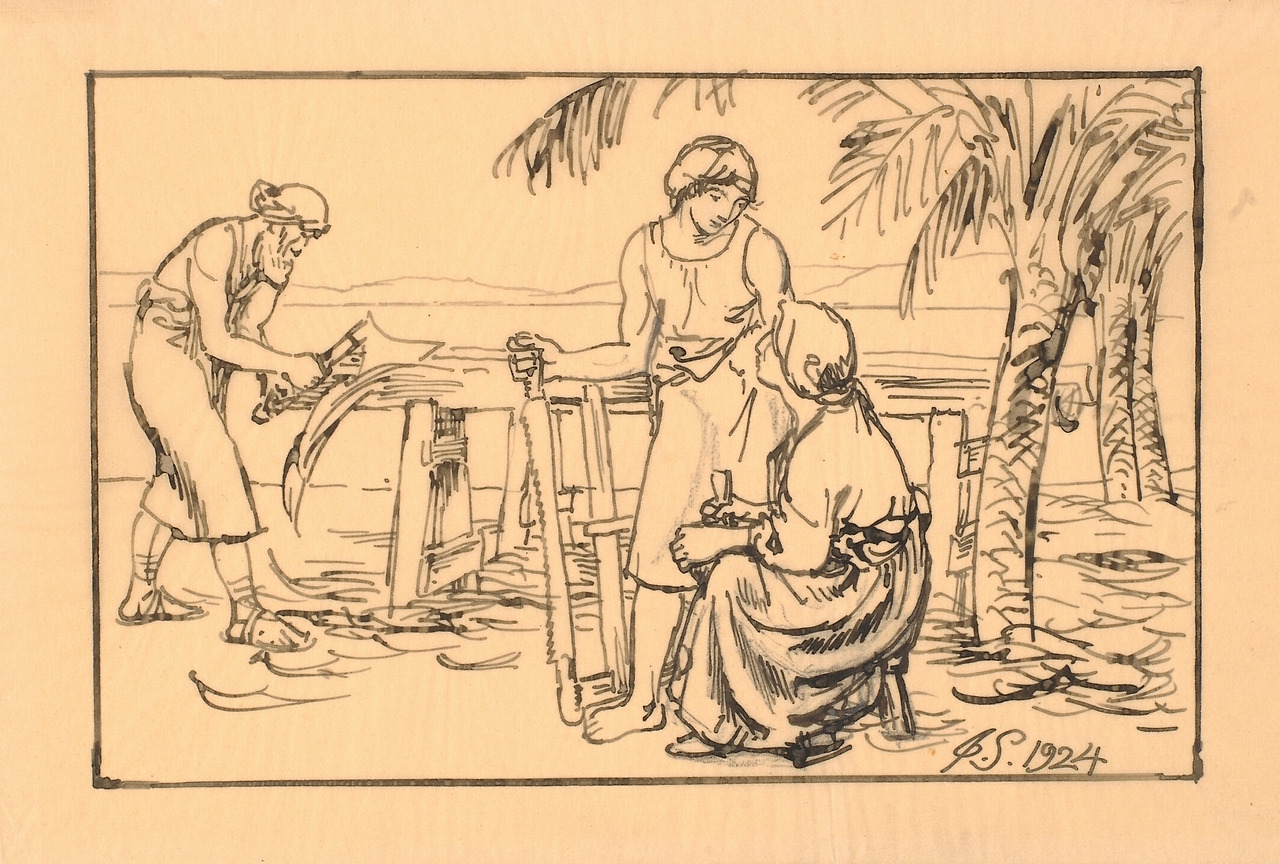 Kristus som tømmersvend hos Joseph og Maria (1924), Joakim Skovgaard (Danish, 1856 - 1933).jpg