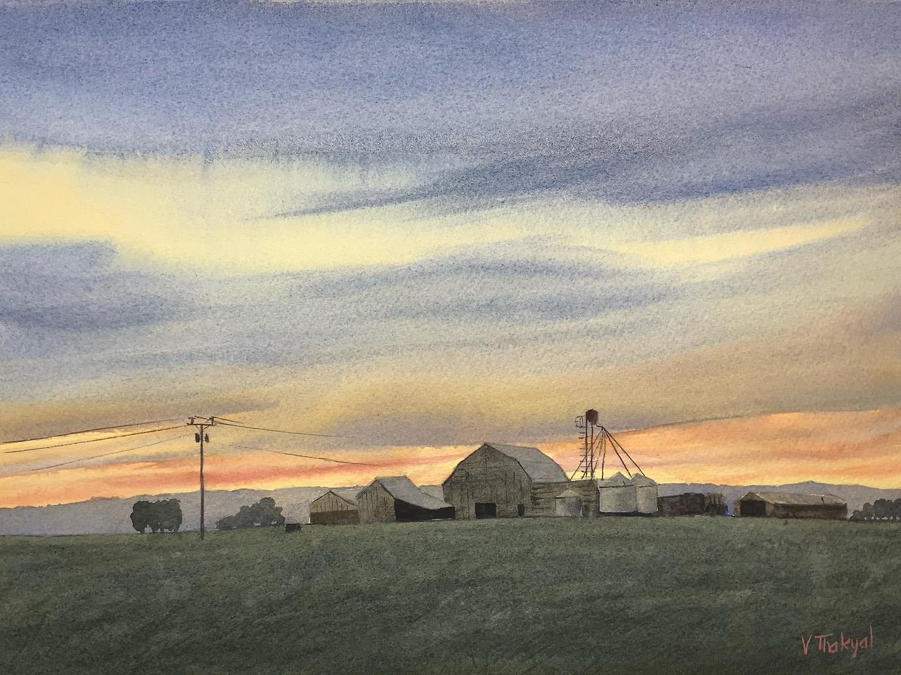 August evening, from the porch, c 1937 by Harald Slott-Møller.jpg