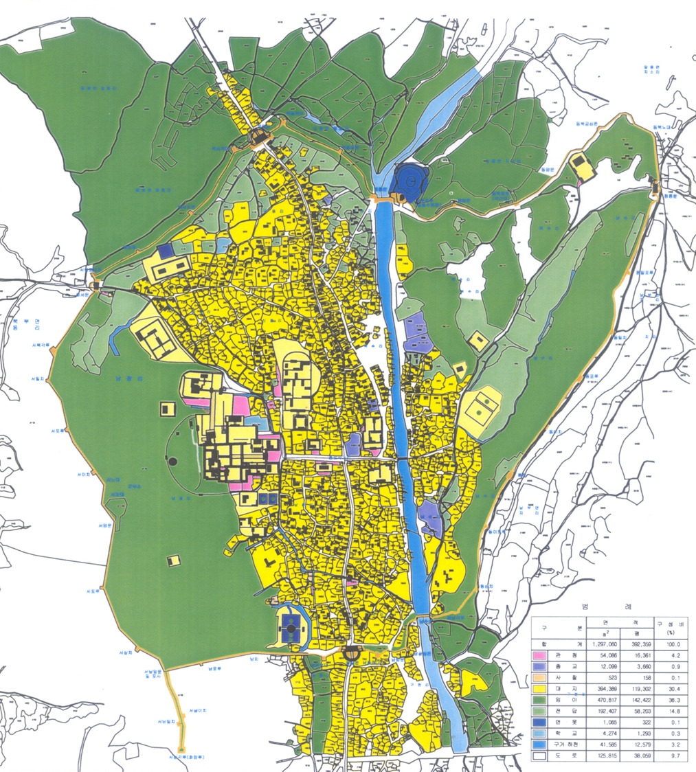 수원화성의 지적원도(1911년).jpg