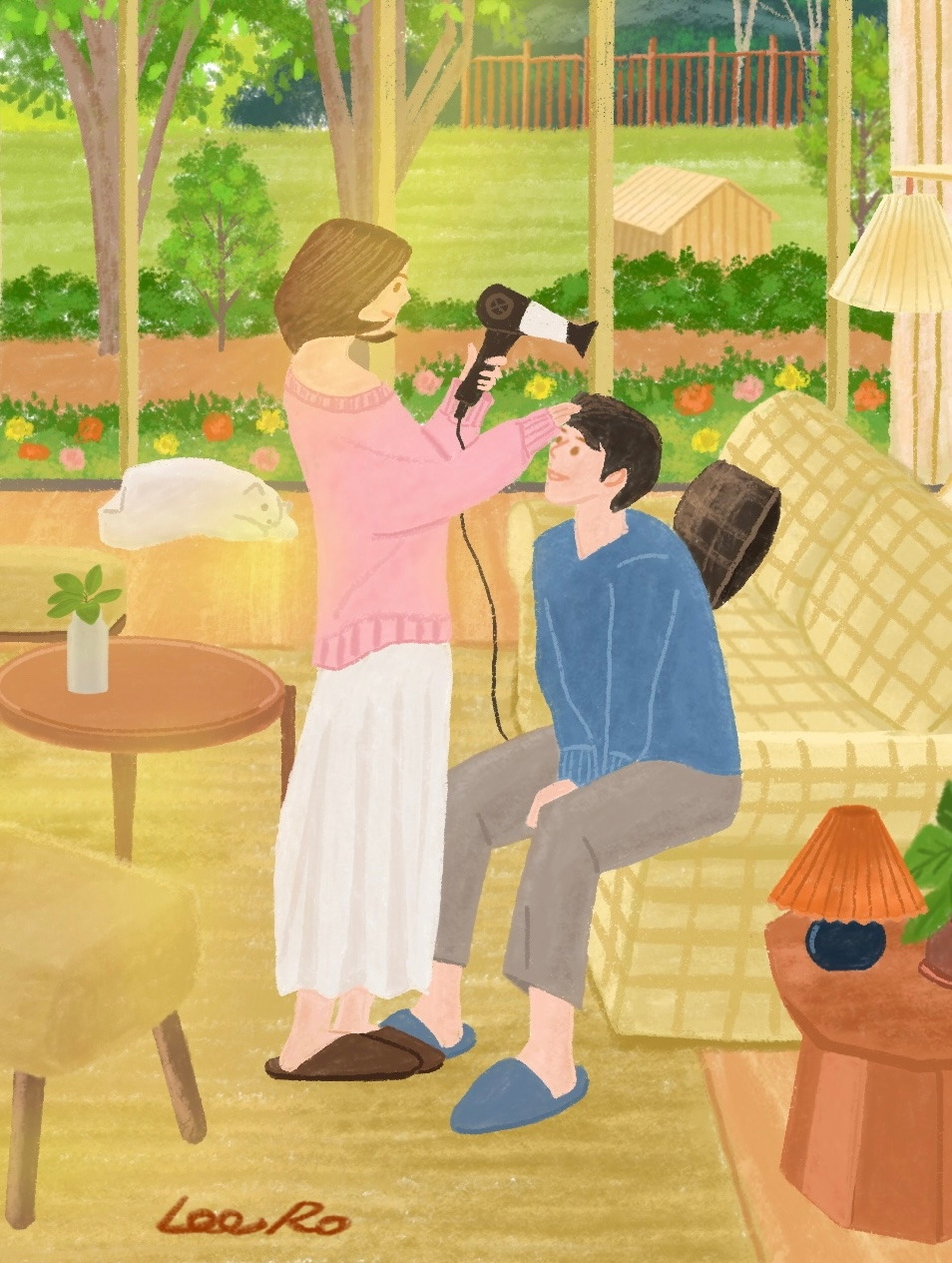 그녀의 손길