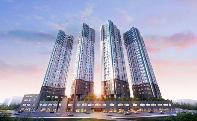 천왕역 모아엘가 트레뷰 단지 조감도.jpg