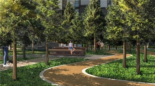 2024년 9월 입주 예정인 ‘왕길역 로열파크씨티 푸르지오’ 전나무 숲 세족장.jpg