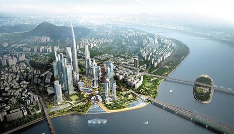 용산국제업무지구의 당시 예상 조감도.jpg