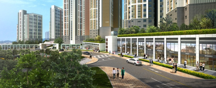 녹번역 e편한세상 캐슬 아파트 단지내 상가 조감도..jpg