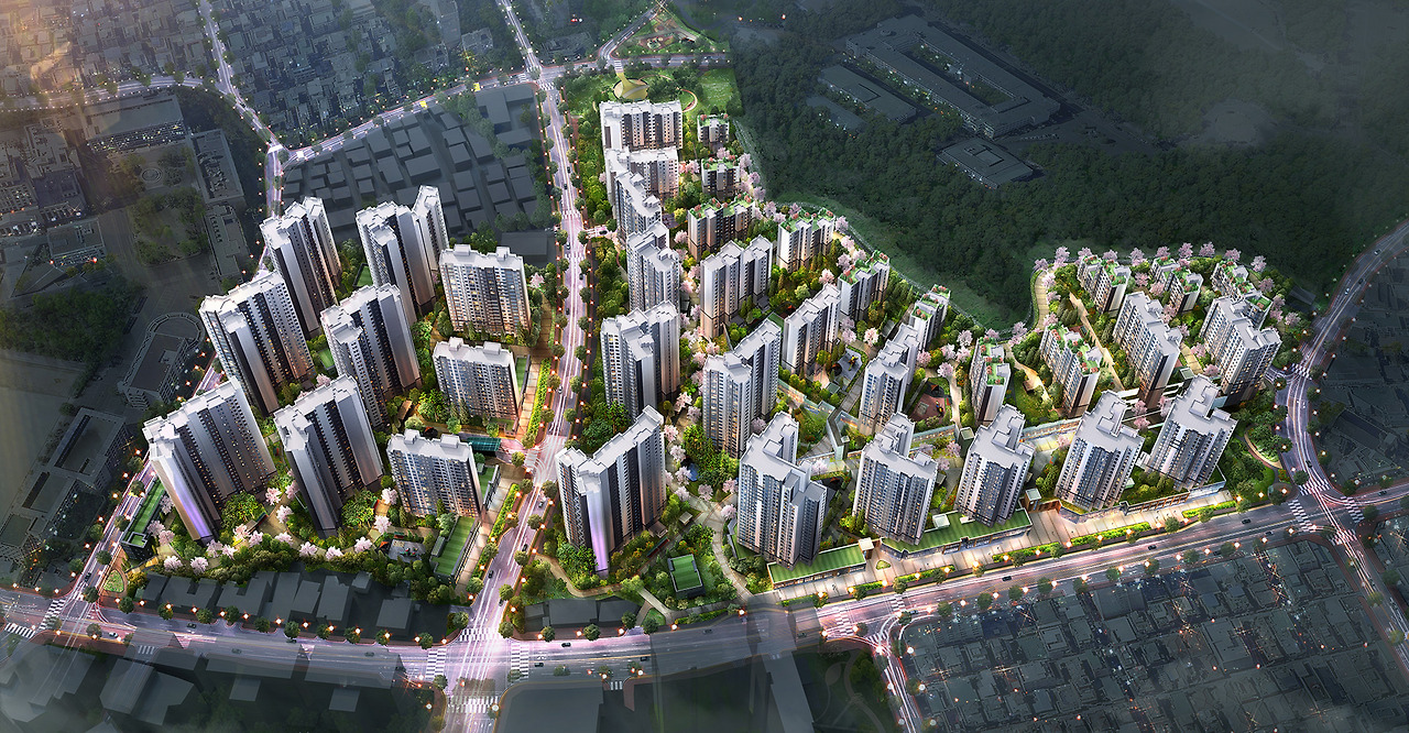 이문1구역 래미안 단지 조감도.jpg