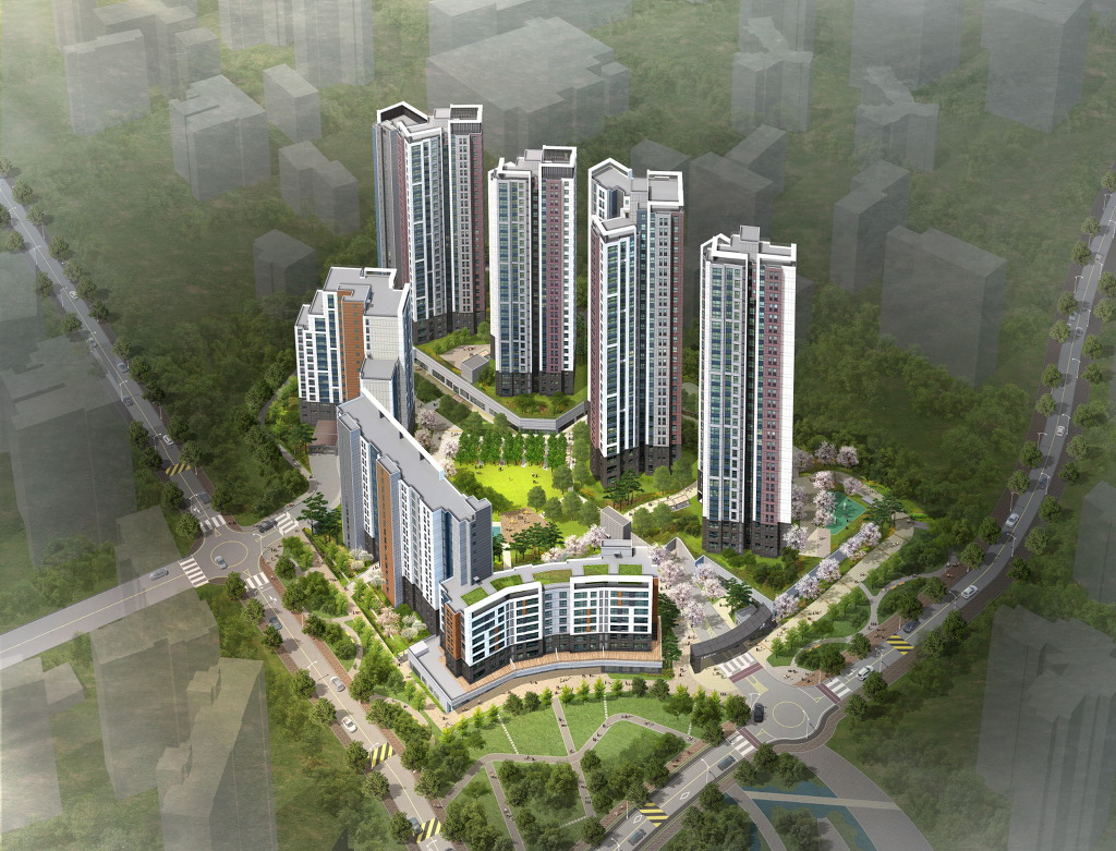 신길뉴타운 센트럴자이 아파트 단지내 상가 조감도.jpg