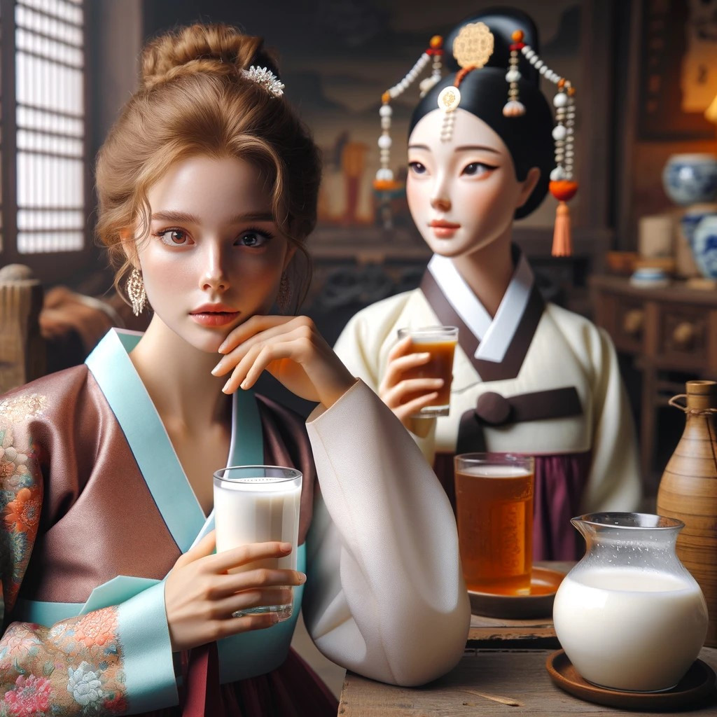 전통주 든 외국인.jpg