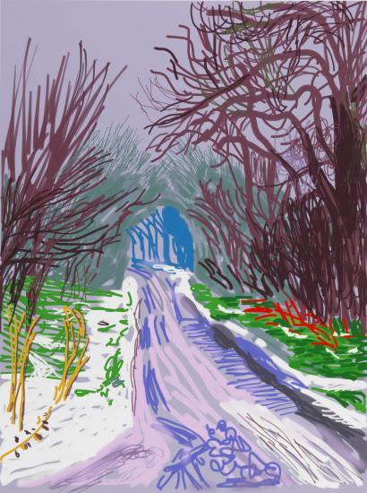 2011.David Hockney The Arrival of Spring in Woldgate, East Yorkshire in 2011 (twenty eleven) – 1 January (2011 ). iPad drawing1.jpg