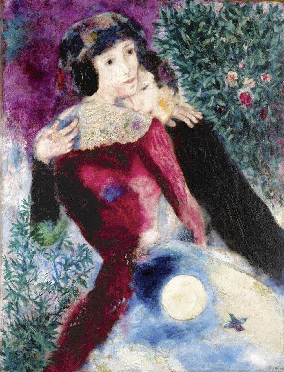 1928.MARC CHAGALL, LES AMOUREUX, 1928, SOLD FOR $28,453,000 AT SOTHEBY'S IN NOVEMBER 2017..jpg