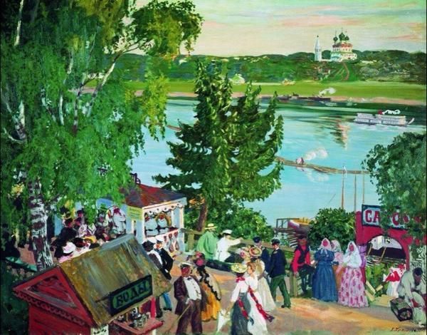 보리스 쿠스토디에프4.Promenade Along the Volga.jpg