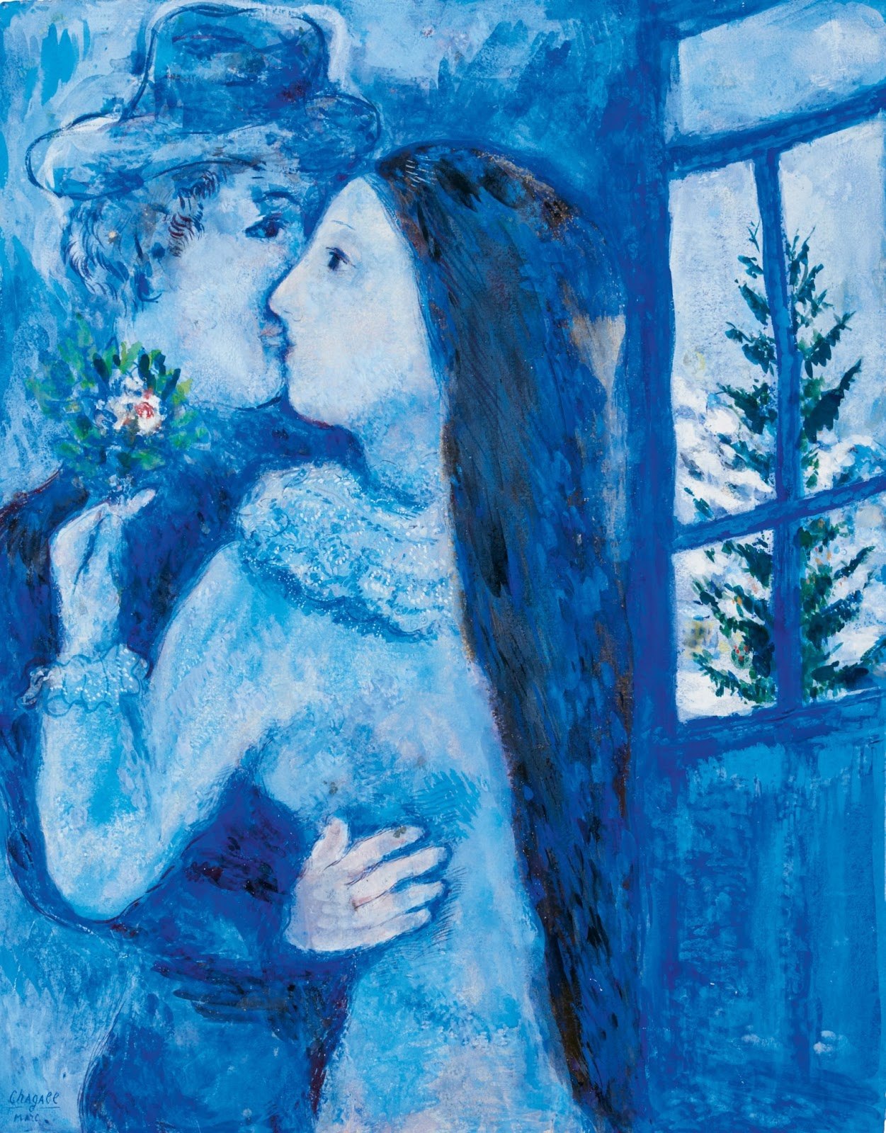 Marc CHAGALL (1887-1985) -Catherine La Rose (17)Les amoureux en bleu (1930년경).jpg