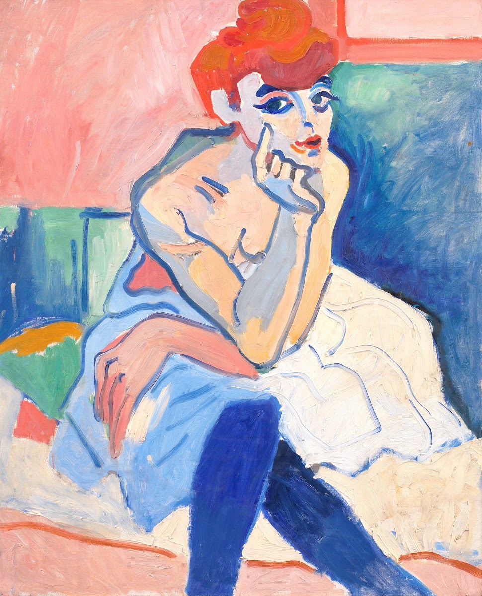 André Derain.Woman in a Chemise, 1906, Oil on canvas. Statens Museum for Kunst, Copenhagen.jpg