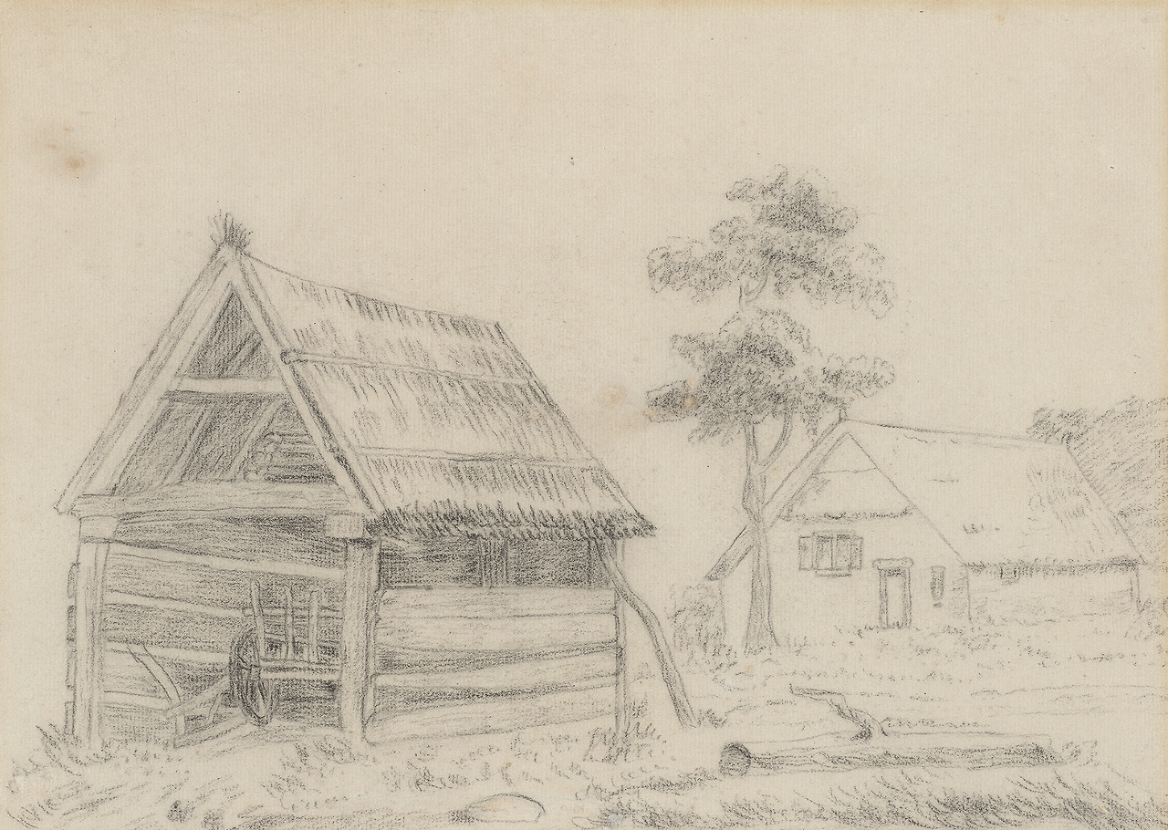 Open Barn and Farmhouse, February 1864.jpg