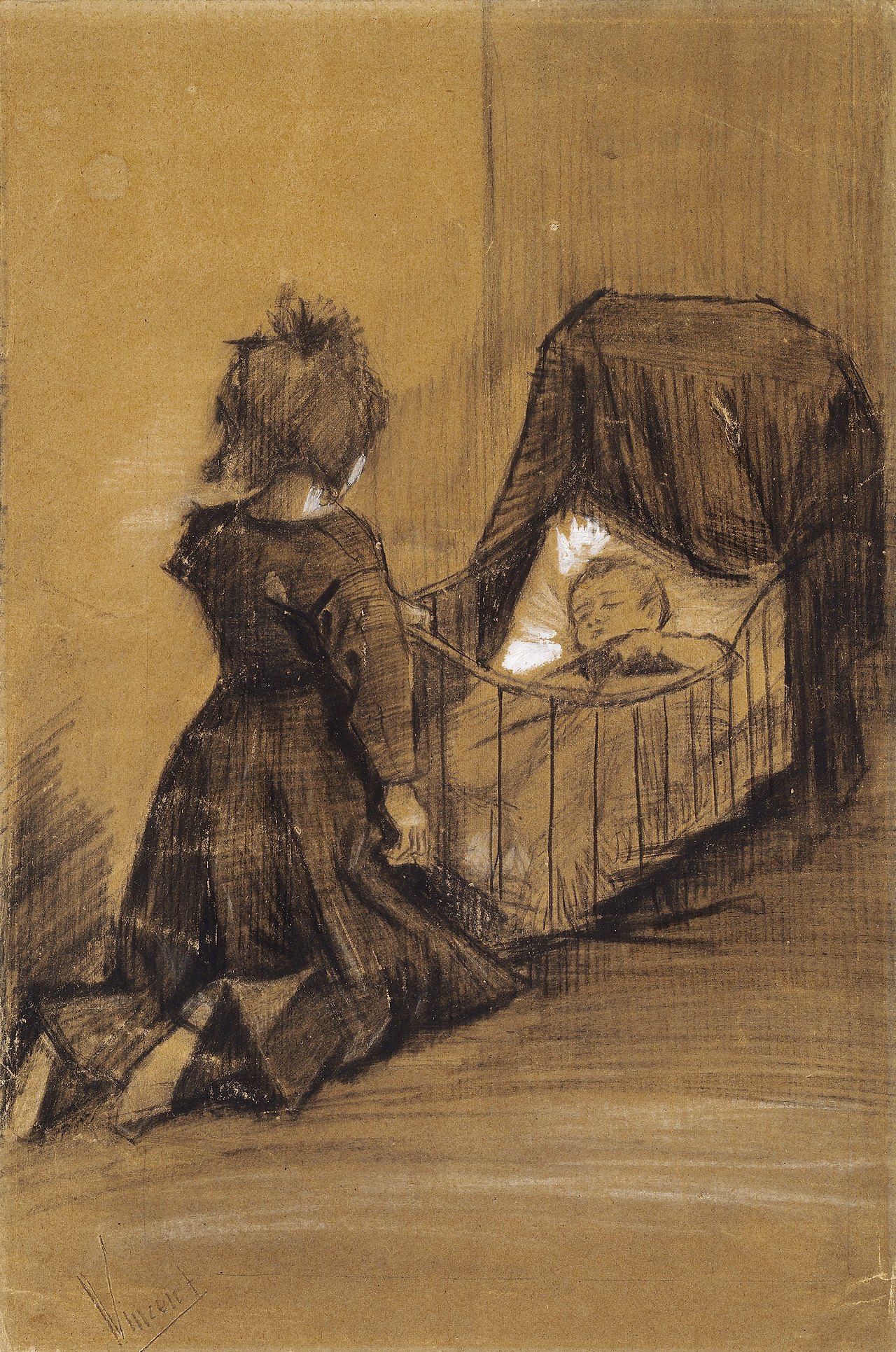 Girl Kneeling by a Cradle.jpg